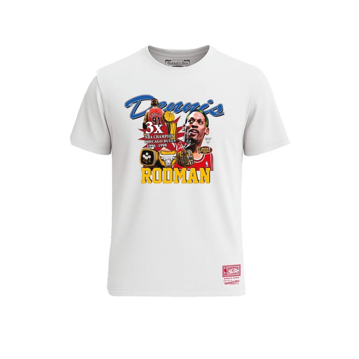 Mitchell And Ness Polera Hombre Chicago Bulls Dennis Rodman