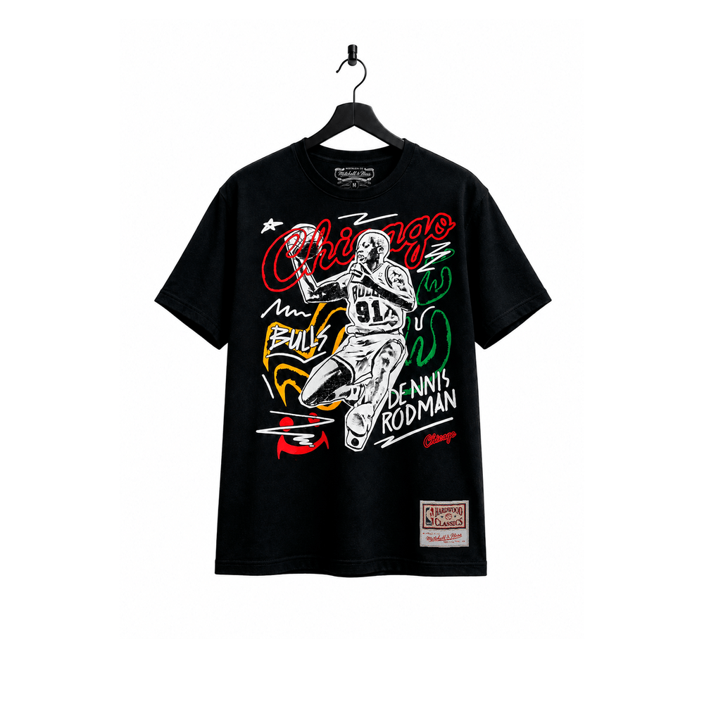 NBA Polera Chalked UP Hombre Chicago Bulls Dennis Rodman Negro - NBA Store Chile