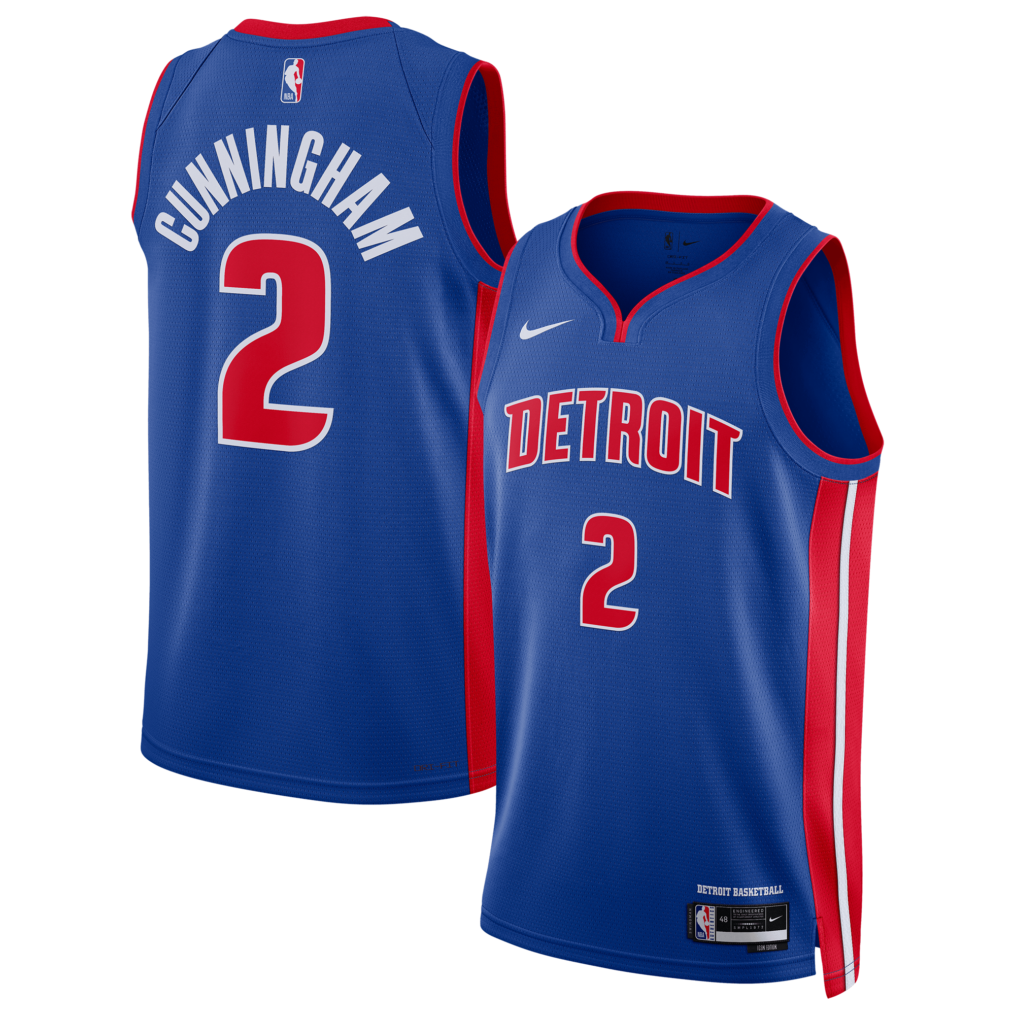 Nike Jersey Hombre Detroit Pistons Cade Cunningham Azul