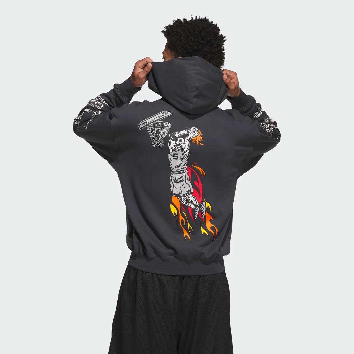 Adidas Polerón Anted Hoodie Hombre Anthony Edwards Gris - NBA Store Chile