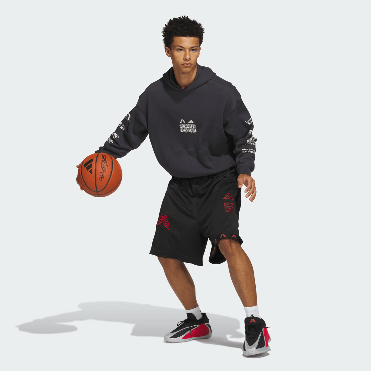 Adidas Polerón Anted Hoodie Hombre Anthony Edwards Gris - NBA Store Chile