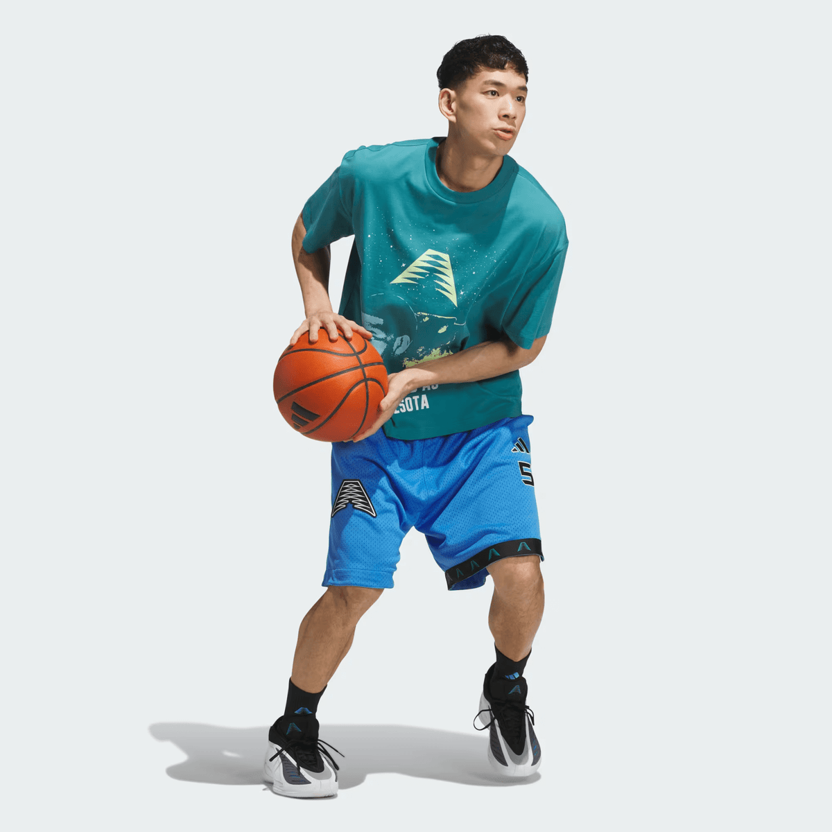 Adidas Short Anted Short Hombre Anthony Edwards Azul - NBA Store Chile