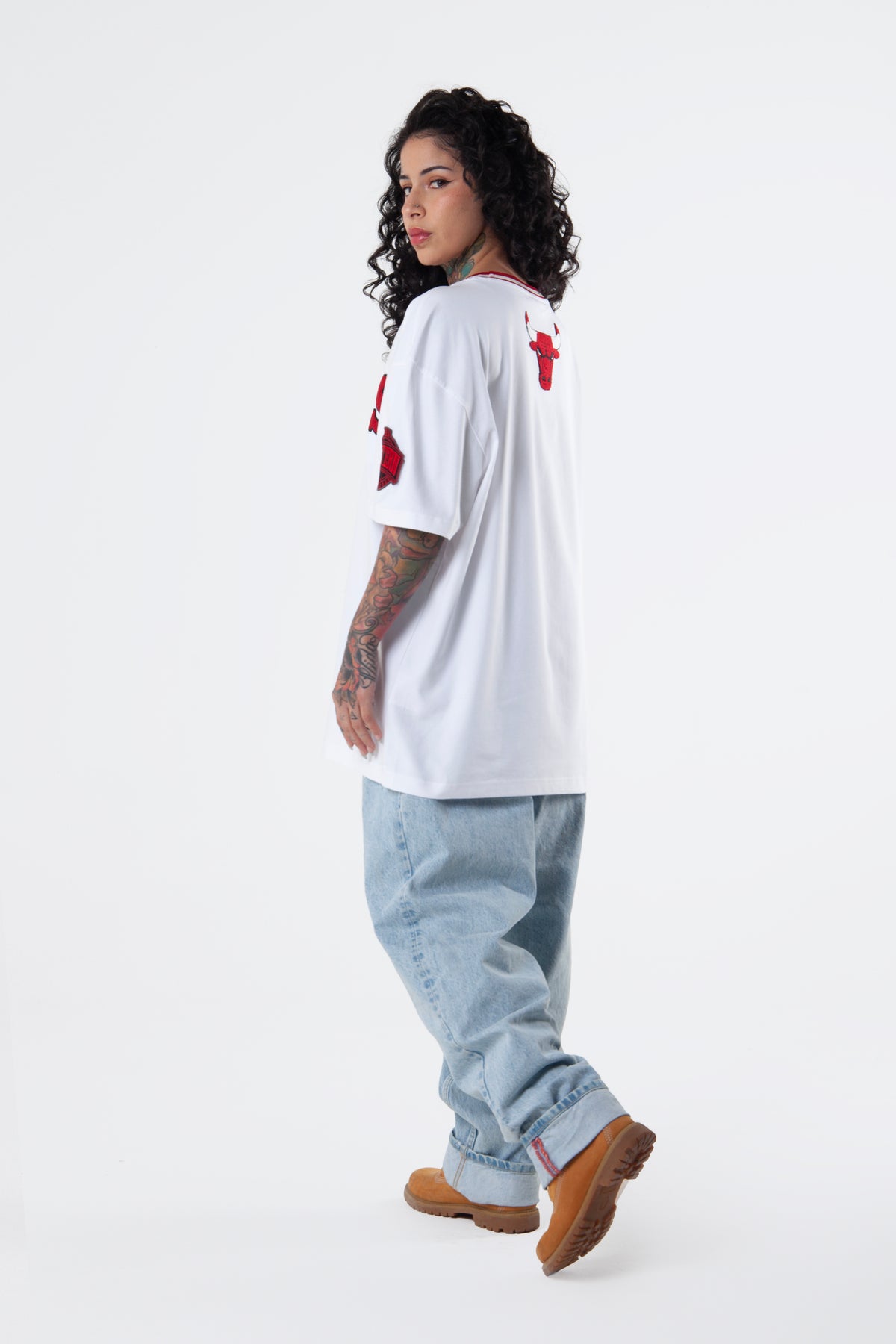 NBA Polera Match UP Hombre Chicago Bulls Blanco