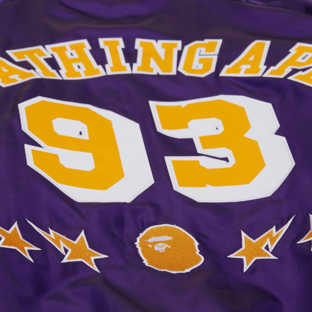 Mitchell And Ness Chaqueta Satin Hombre Los Angeles Lakers BAPE X M&N - NBA Store Chile