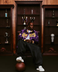 Mitchell And Ness Chaqueta Satin Hombre Los Angeles Lakers BAPE X M&N - NBA Store Chile