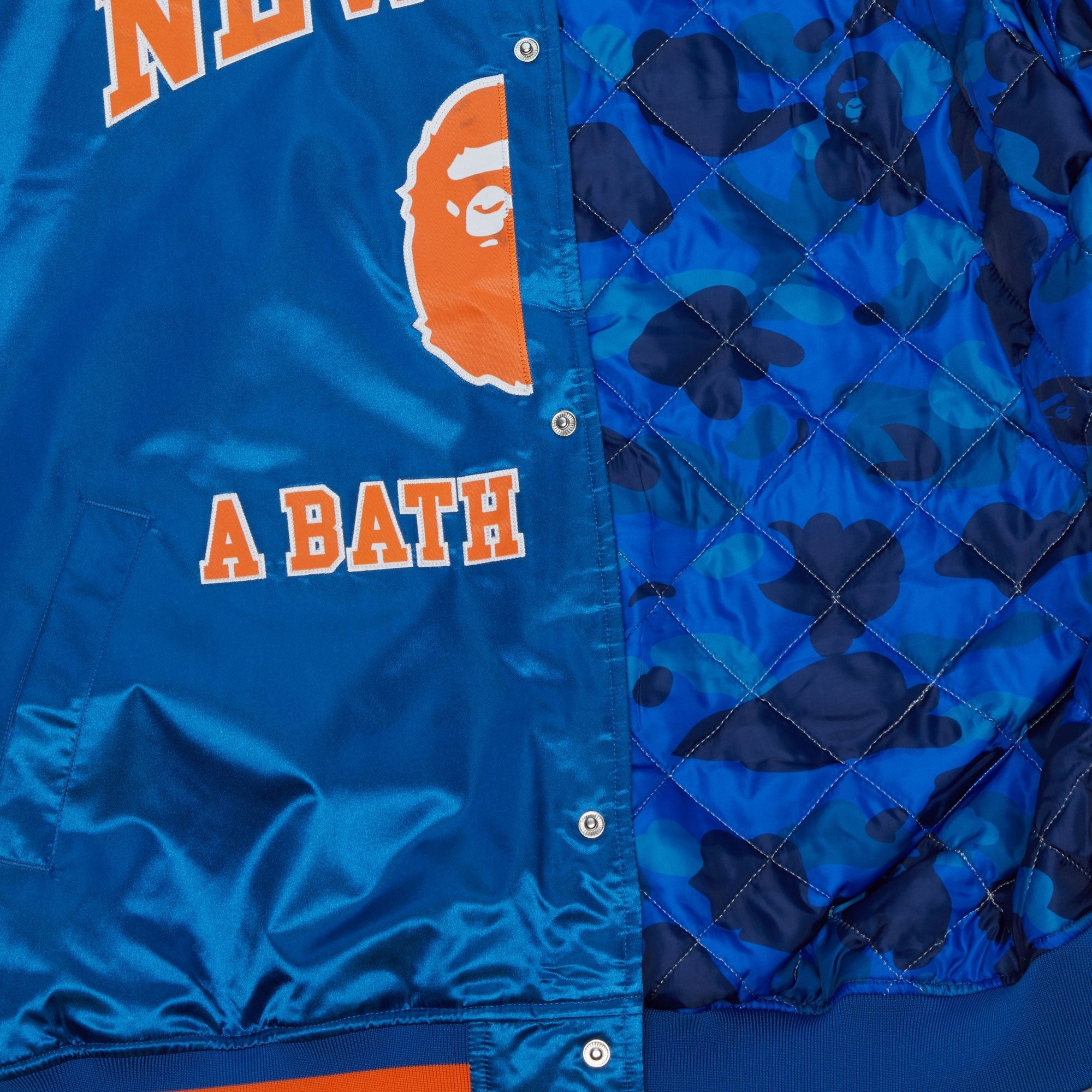 Mitchell And Ness Chaqueta Satin Hombre New York Knicks BAPE X M&N - NBA Store Chile