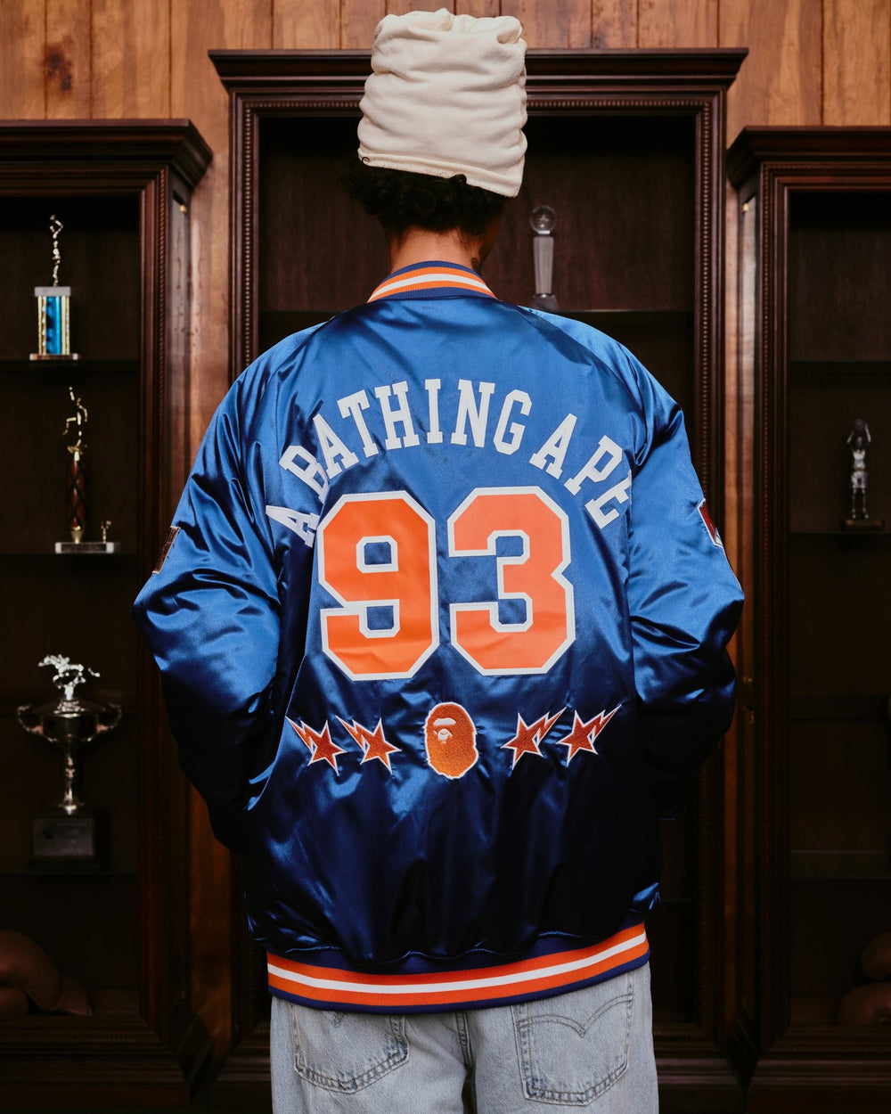 Mitchell And Ness Chaqueta Satin Hombre New York Knicks BAPE X M&N - NBA Store Chile