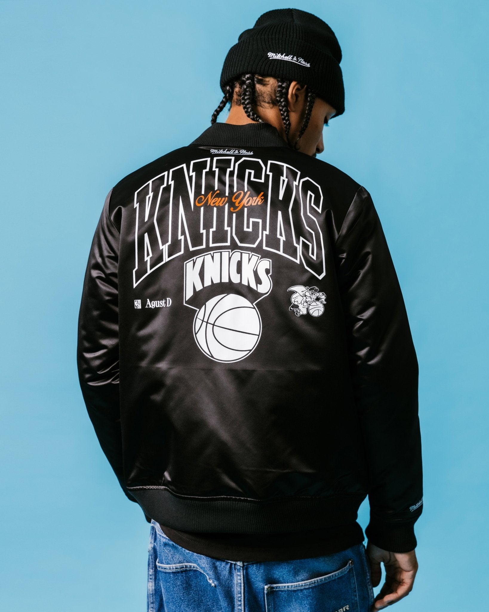 Mitchell & Ness x Suga Glitch Chaqueta Bomber Hombre New York Knicks - NBA Store Chile