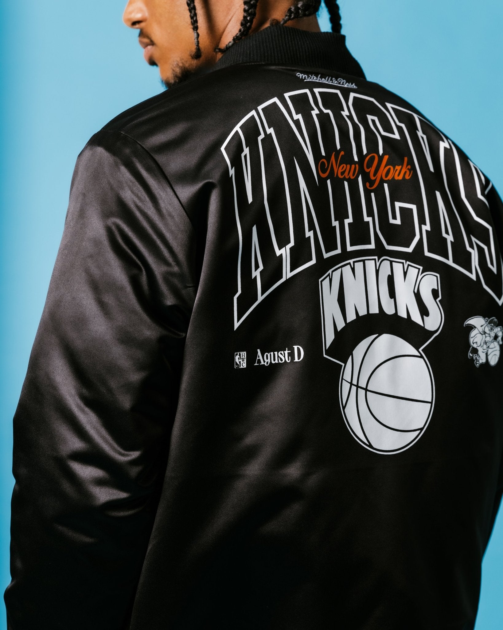 Mitchell & Ness x Suga Glitch Chaqueta Bomber Hombre New York Knicks - NBA Store Chile