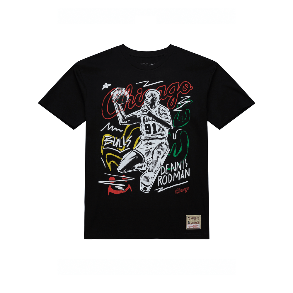NBA Polera Chalked UP Hombre Chicago Bulls Dennis Rodman Negro - NBA Store Chile
