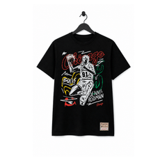 NBA Polera Chalked UP Hombre Chicago Bulls Dennis Rodman Negro - NBA Store Chile