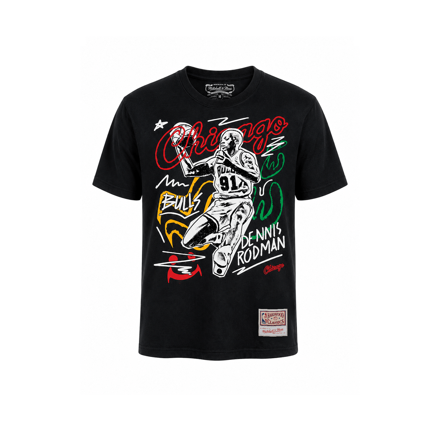 NBA Polera Chalked UP Hombre Chicago Bulls Dennis Rodman Negro - NBA Store Chile