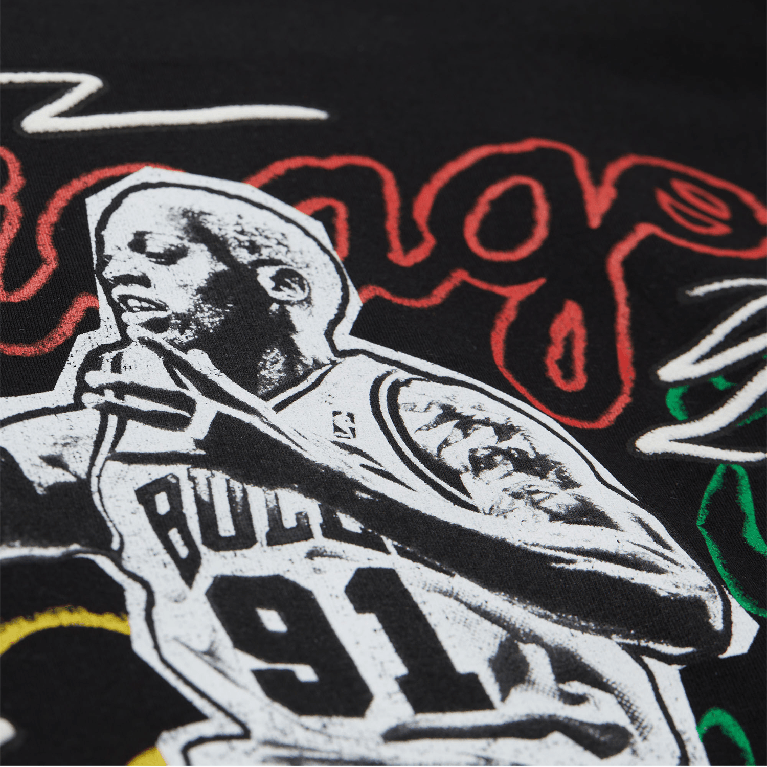 NBA Polera Chalked UP Hombre Chicago Bulls Dennis Rodman Negro - NBA Store Chile