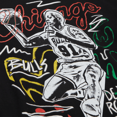 NBA Polera Chalked UP Hombre Chicago Bulls Dennis Rodman Negro - NBA Store Chile