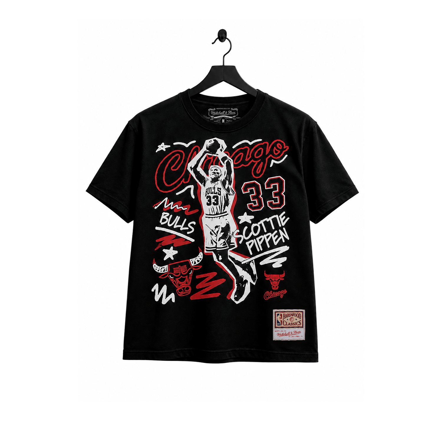 NBA Polera Chalked UP Hombre Chicago Bulls Scottie Pippen Negro - NBA Store Chile