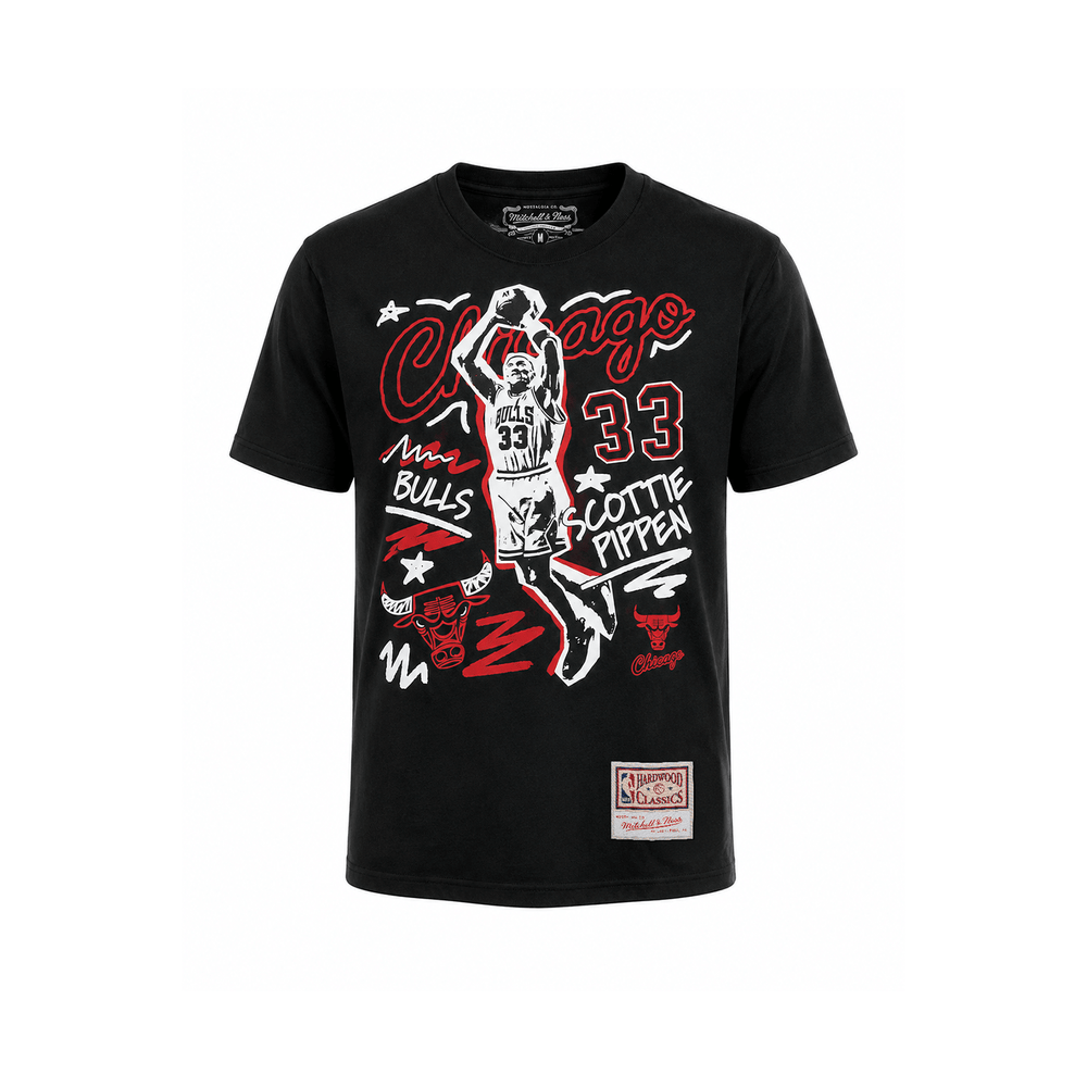 NBA Polera Chalked UP Hombre Chicago Bulls Scottie Pippen Negro - NBA Store Chile