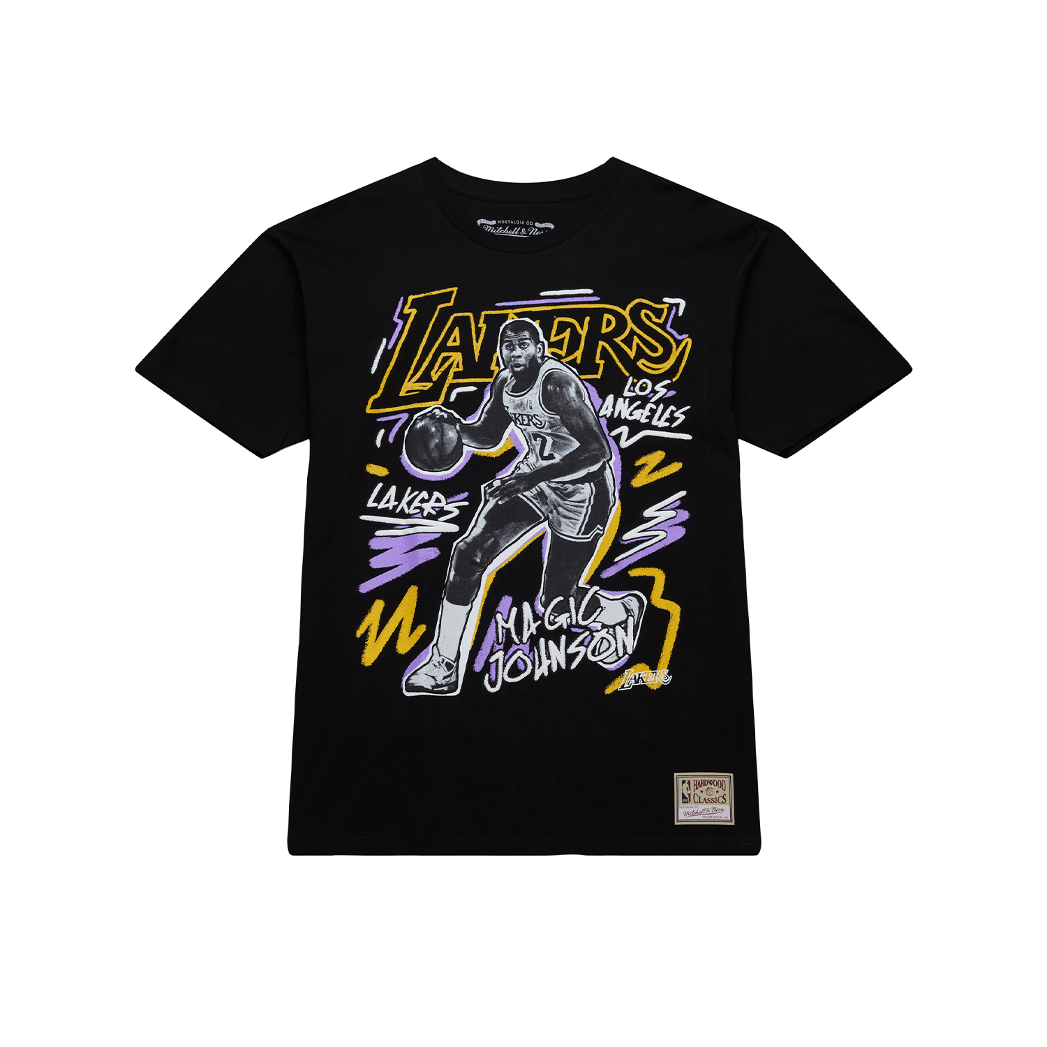 NBA Polera Chalked UP Hombre Los Angeles Lakers Magic Johnson Negro - NBA Store Chile