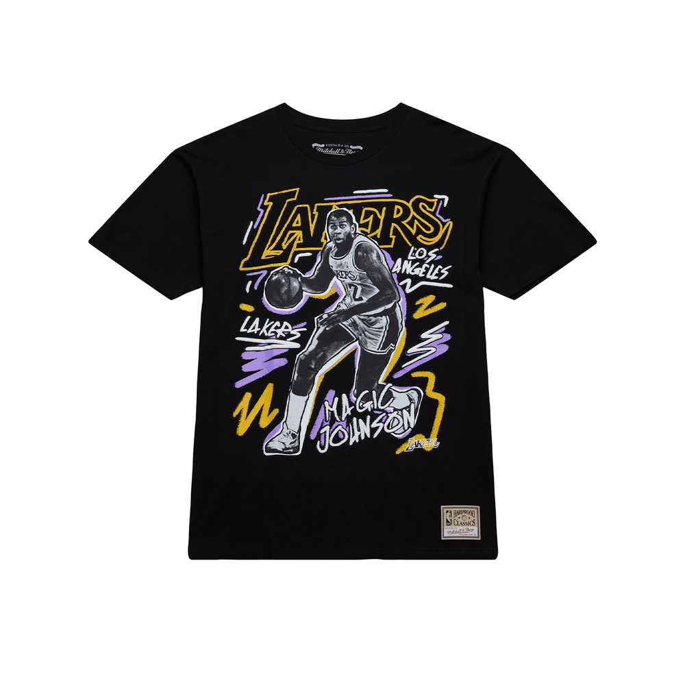 NBA Polera Chalked UP Hombre Los Angeles Lakers Magic Johnson Negro - NBA Store Chile