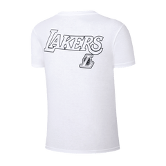 NBA Polera Niño Los Ángeles Lakers Blanca STAY HERE - NBA Store Chile