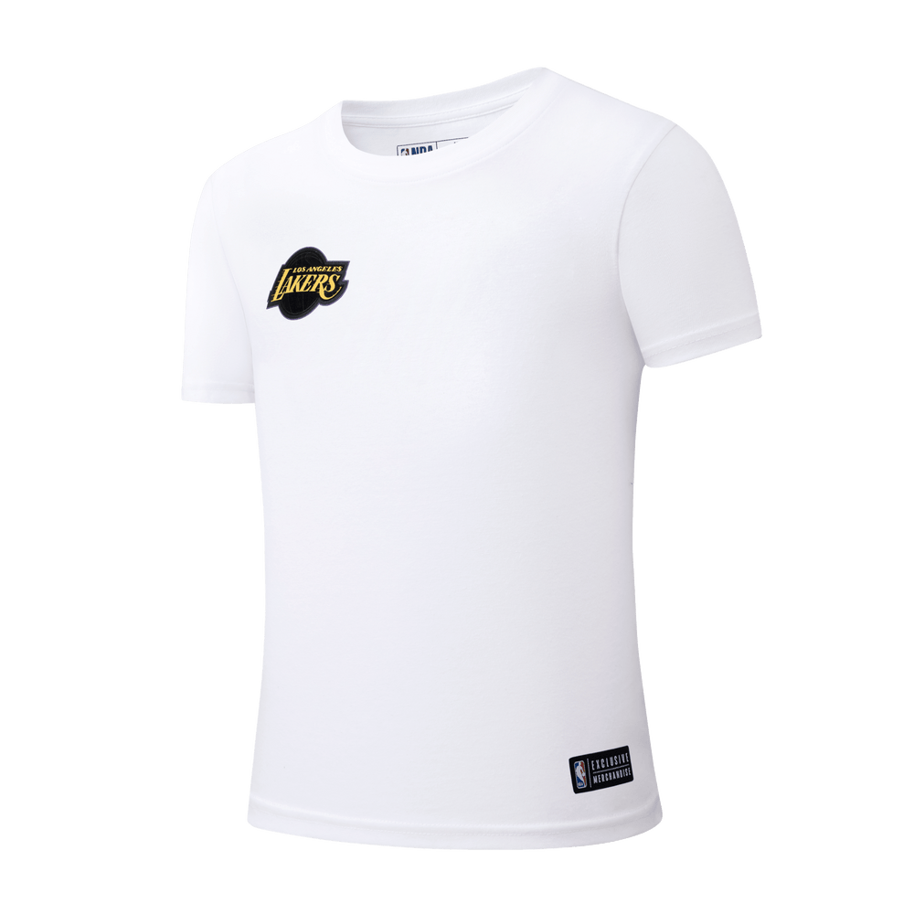 NBA Polera Niño Los Ángeles Lakers Blanca STAY HERE - NBA Store Chile