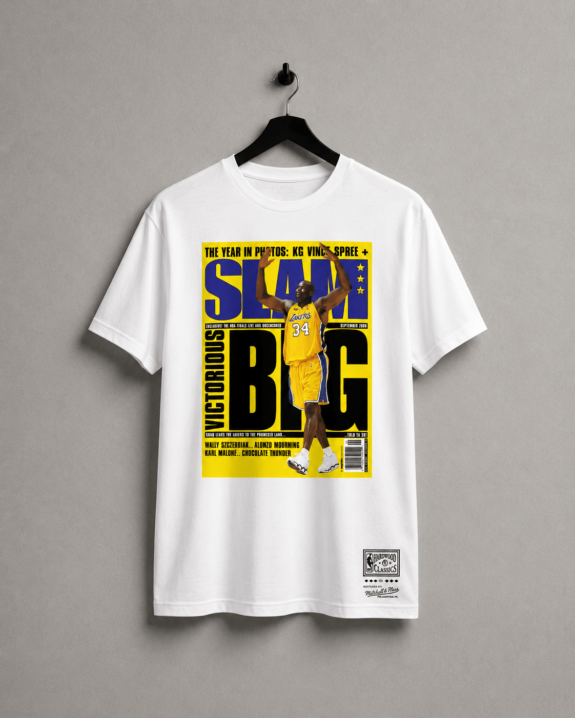 NBA Polera Slam Hombre Los Angeles Lakers Shaquille O'neal Blanco - NBA Store Chile