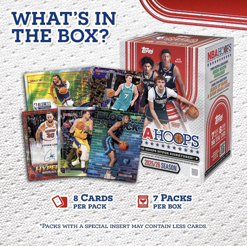 Topps Cartas 2025-26 NBA Hoops - Value Box Unisex - NBA Store Chile